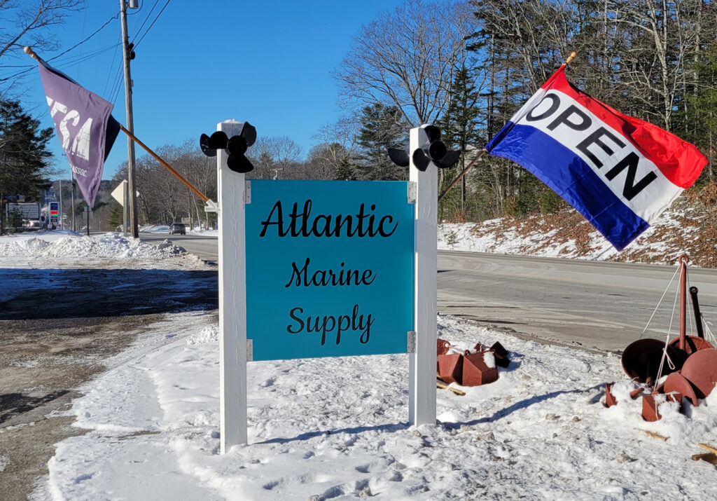 Store Sign Atlantic Marine | 1805 Atlantic Highway Waldoboro, ME 04572